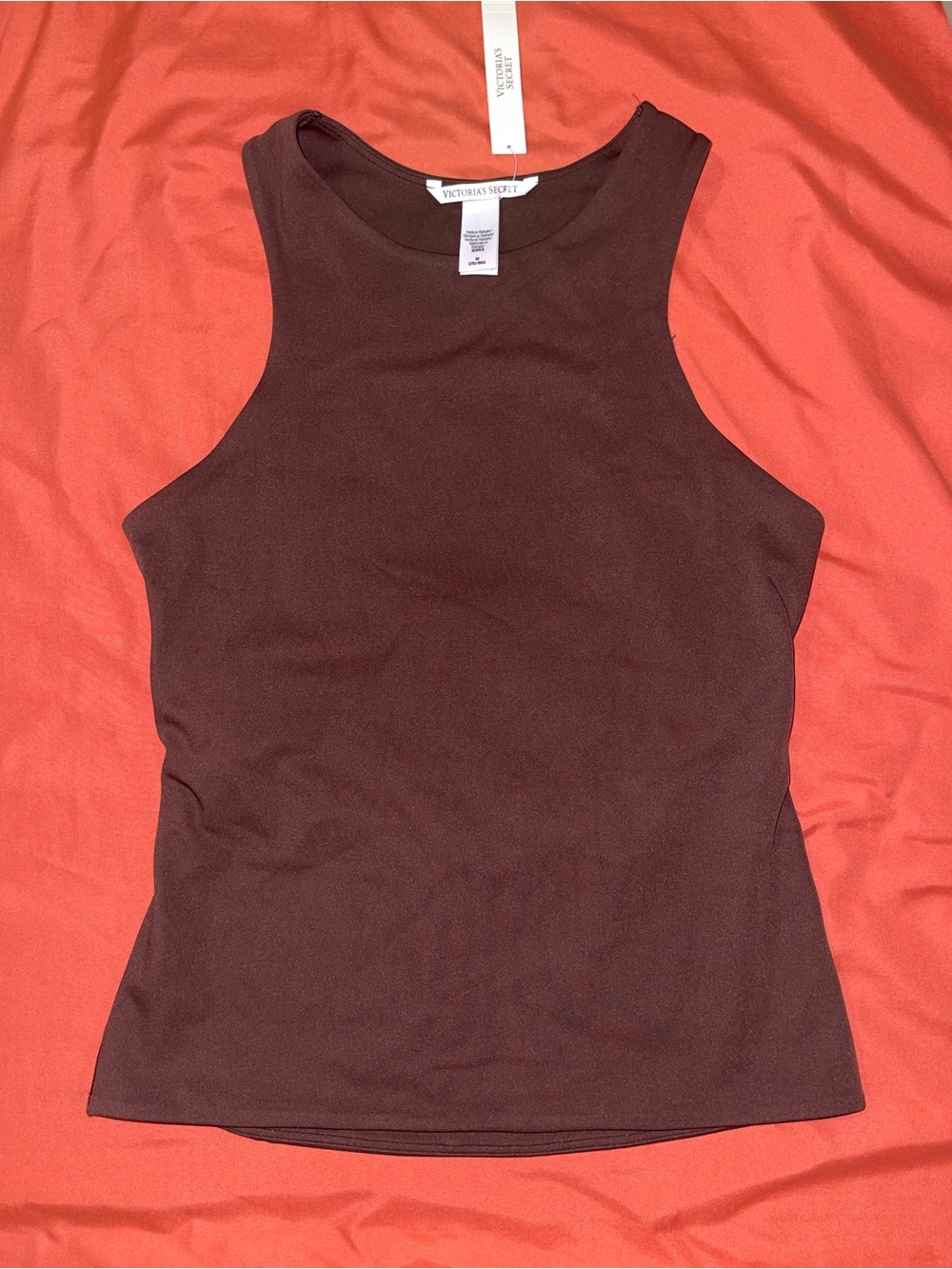 Victoria's Secret Dark Brown Active Tank Top open back cutout